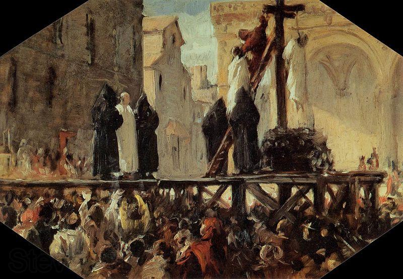Stefano Ussi The Execution of Savonarola Spain oil painting art